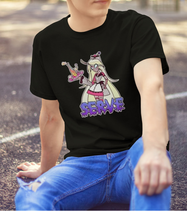 Weeby Newz Serve Demon Weeby Anime Character With Potion Tray T-Shirt