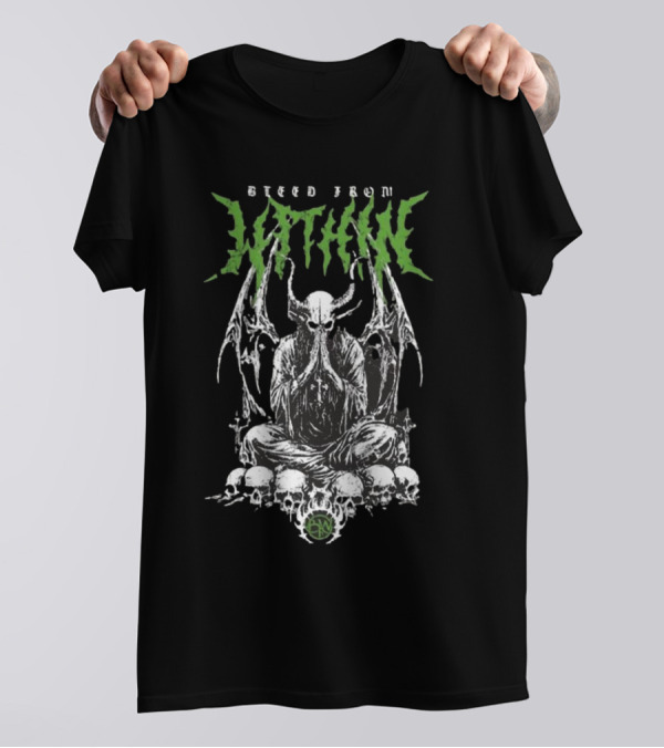Bleed From Within Hope In Hell Demon Figure Surrounded By Skulls T-Shirt