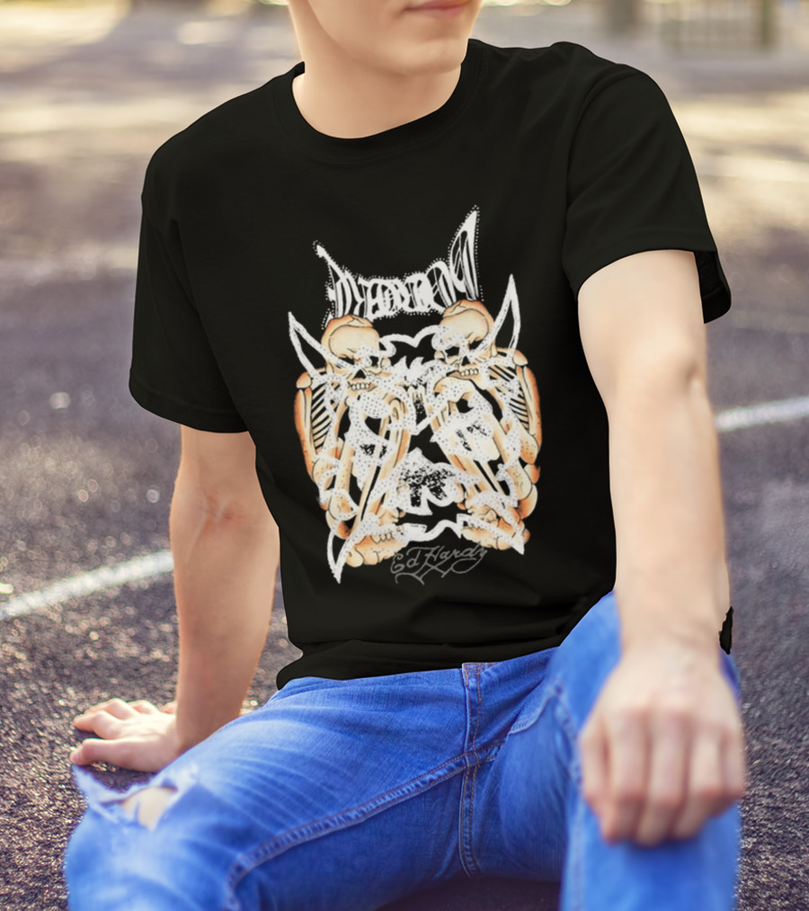 Ken Carson Ed Hardy Hardcore Skulls T-Shirt