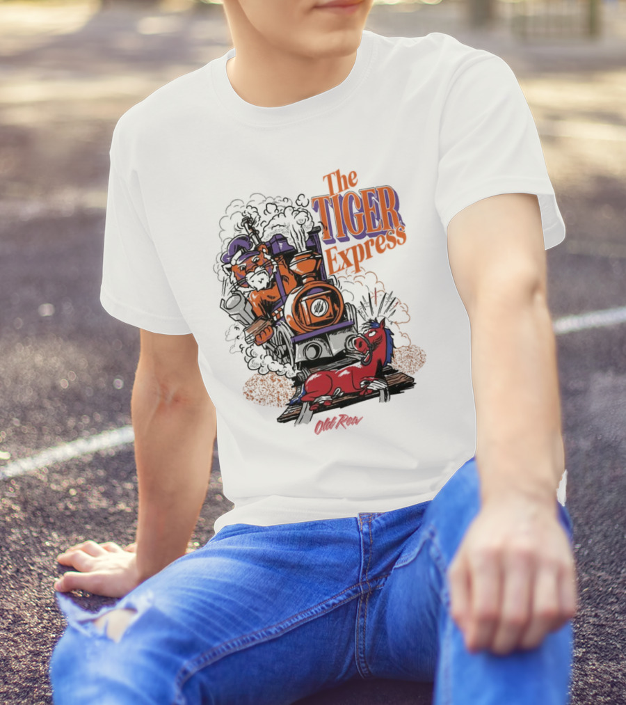 Clemson Tigers The Tiger Express Old Row Steam Train T-Shirt