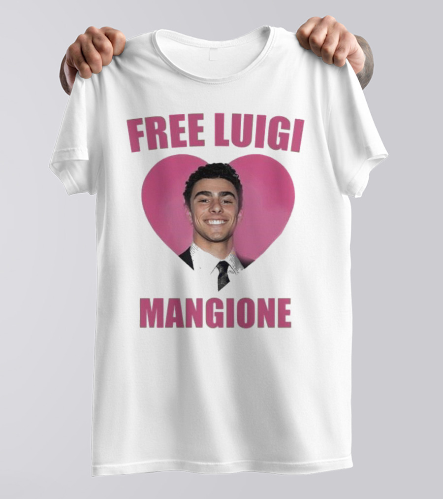 Free Luigi Mangione Heart T-Shirt
