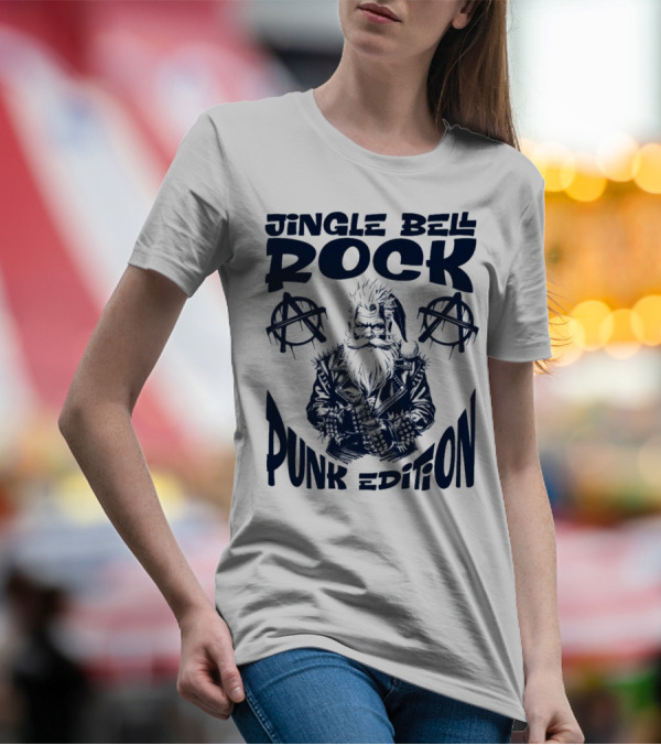 Jingle Bell Rock Punk Edition Anarchy Santa Claus T-Shirt