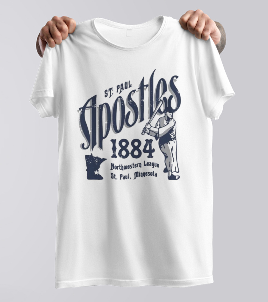 St. Paul Apostles 1884 Northwestern League St. Paul Minnesota Vintage Defunct Baseball Teams T-Shirt