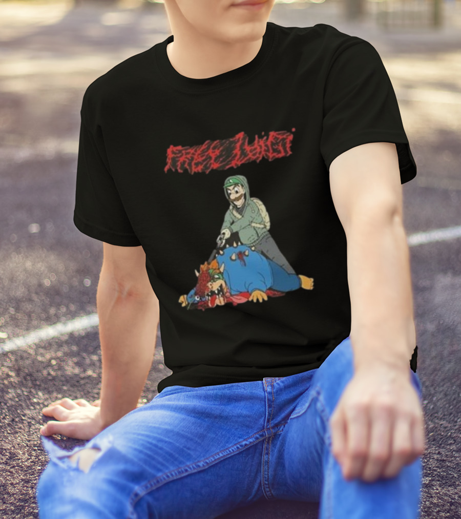 Free Luigi Mangione Sanguisugabogg Controversy Mario T-Shirt