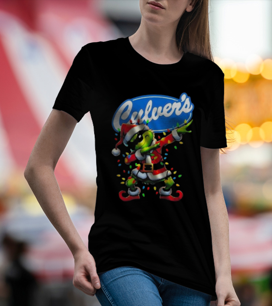 Culver's Santa Grinch Dabbing Christmas T-Shirt
