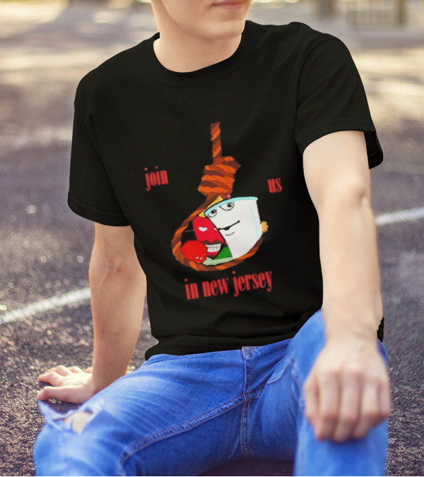 Join Us In New Jersey Mischa Aqua Teen Hunger Force Characters Rope T-Shirt