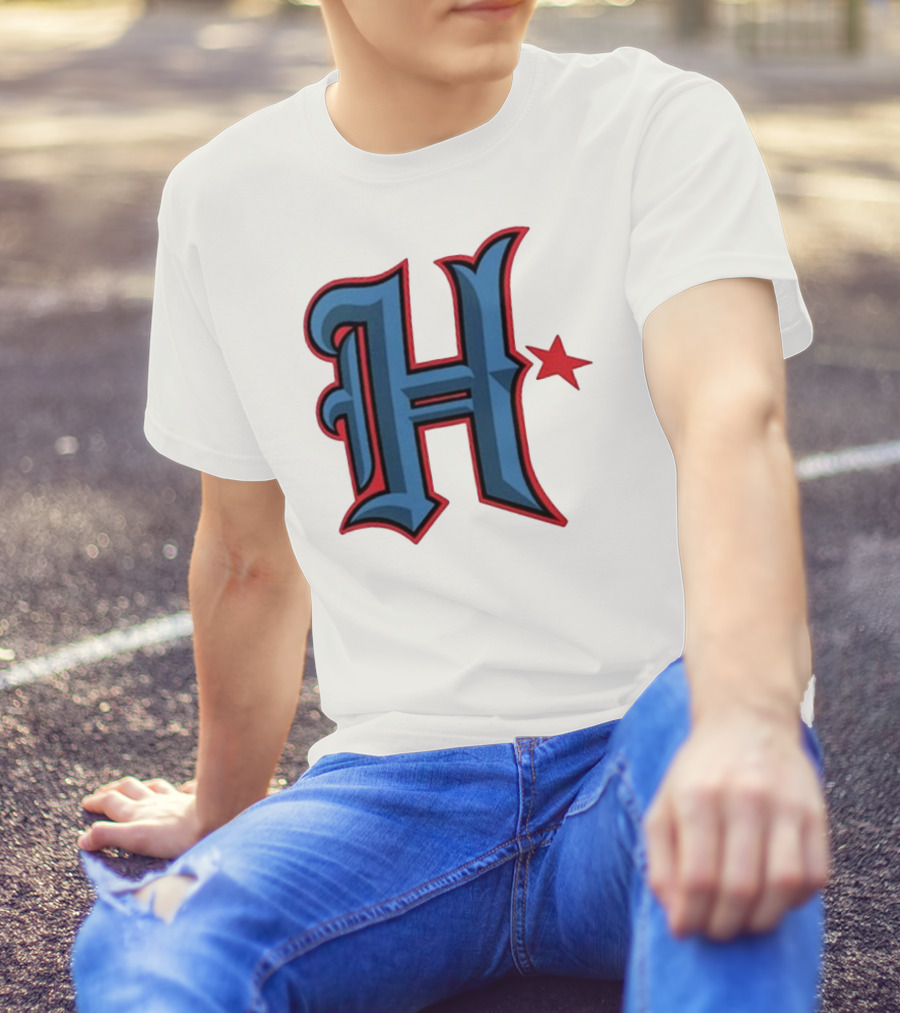 Houston Texans H Logo With Red Star T-Shirt