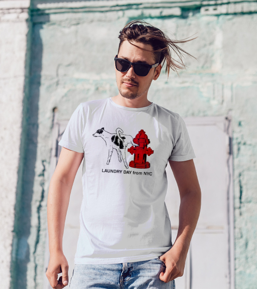 Laundry Day From NYC Fire Hydrant Cow T-Shirt