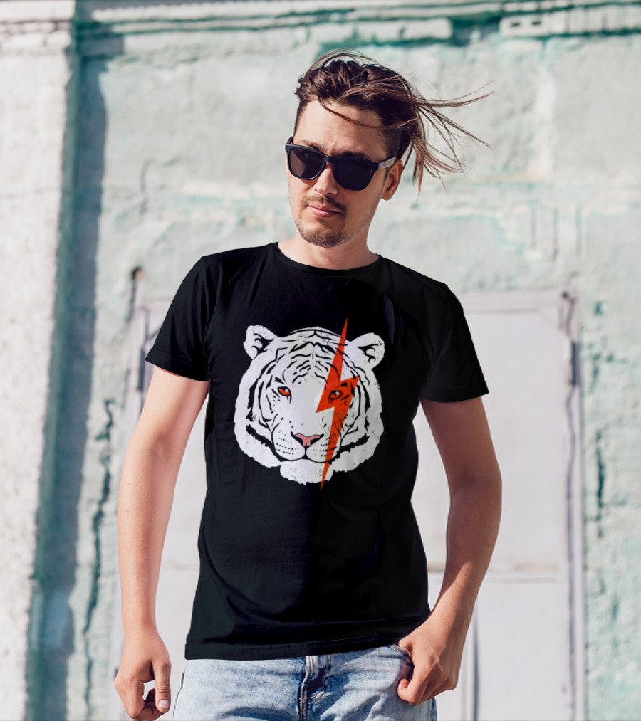 Cincinnati Bengals Lightning Tiger Logo T-Shirt