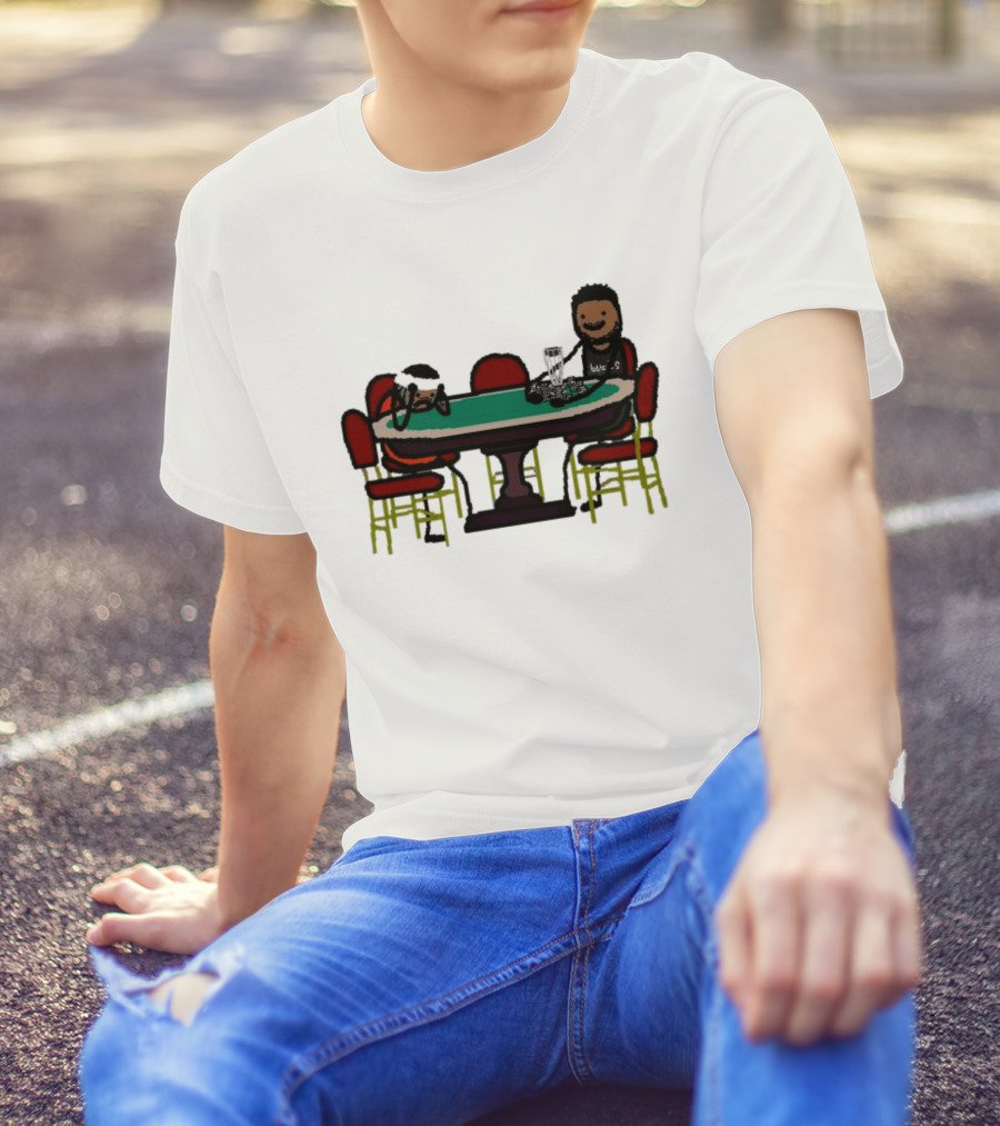 Giannis Antetokounmpo Milwaukee Bucks Poker Table Scene T-Shirt