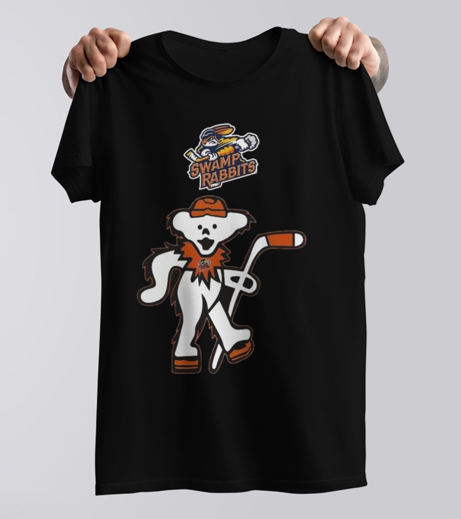 Swamp Rabbits Hockey Dancing Bear Logo Crossover Night For Fans T-Shirt