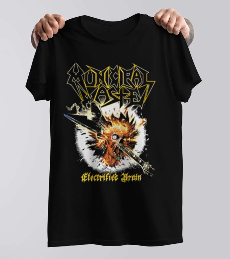 Municipal Waste Electrified Brain Explosive Head T-Shirt