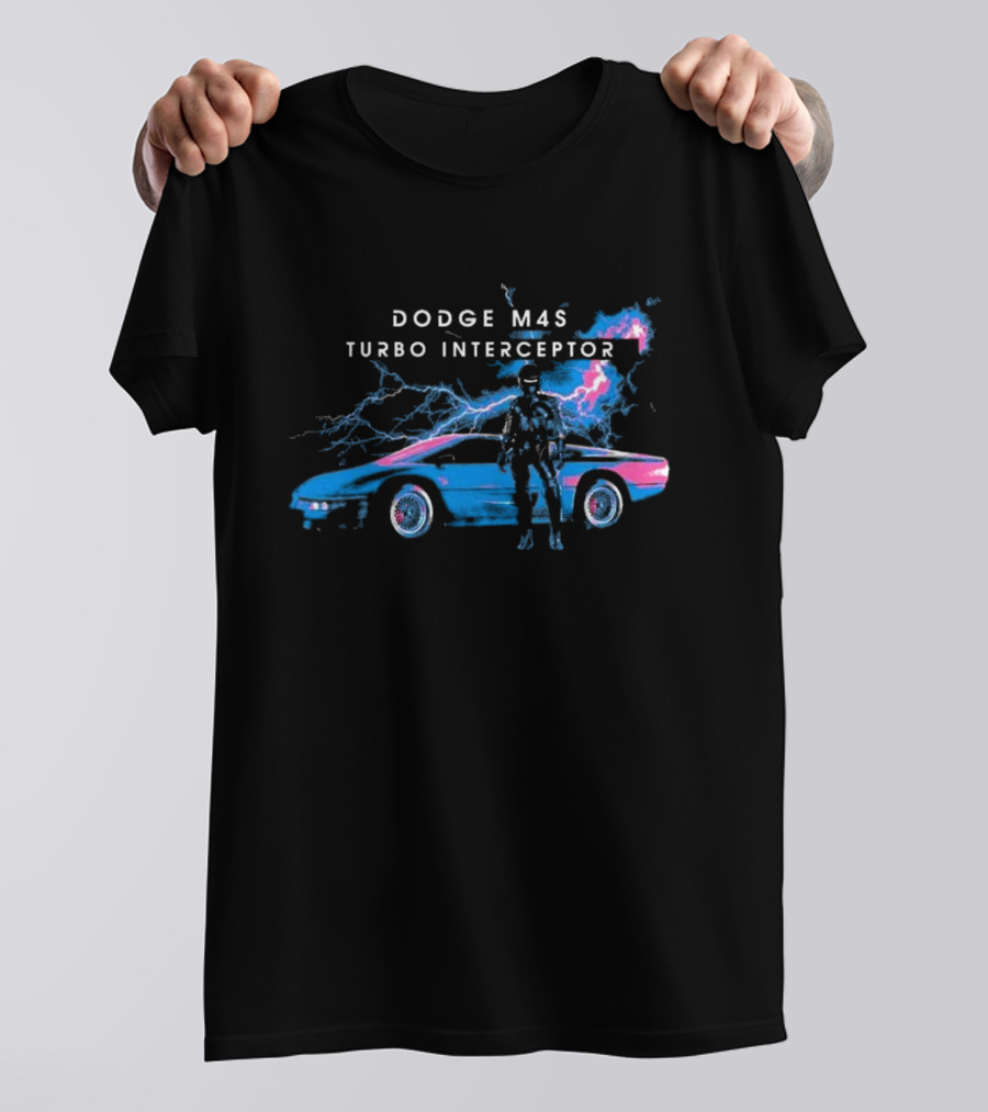 Dodge M4S Turbo Interceptor With Lightning And Wraith Character T-Shirt