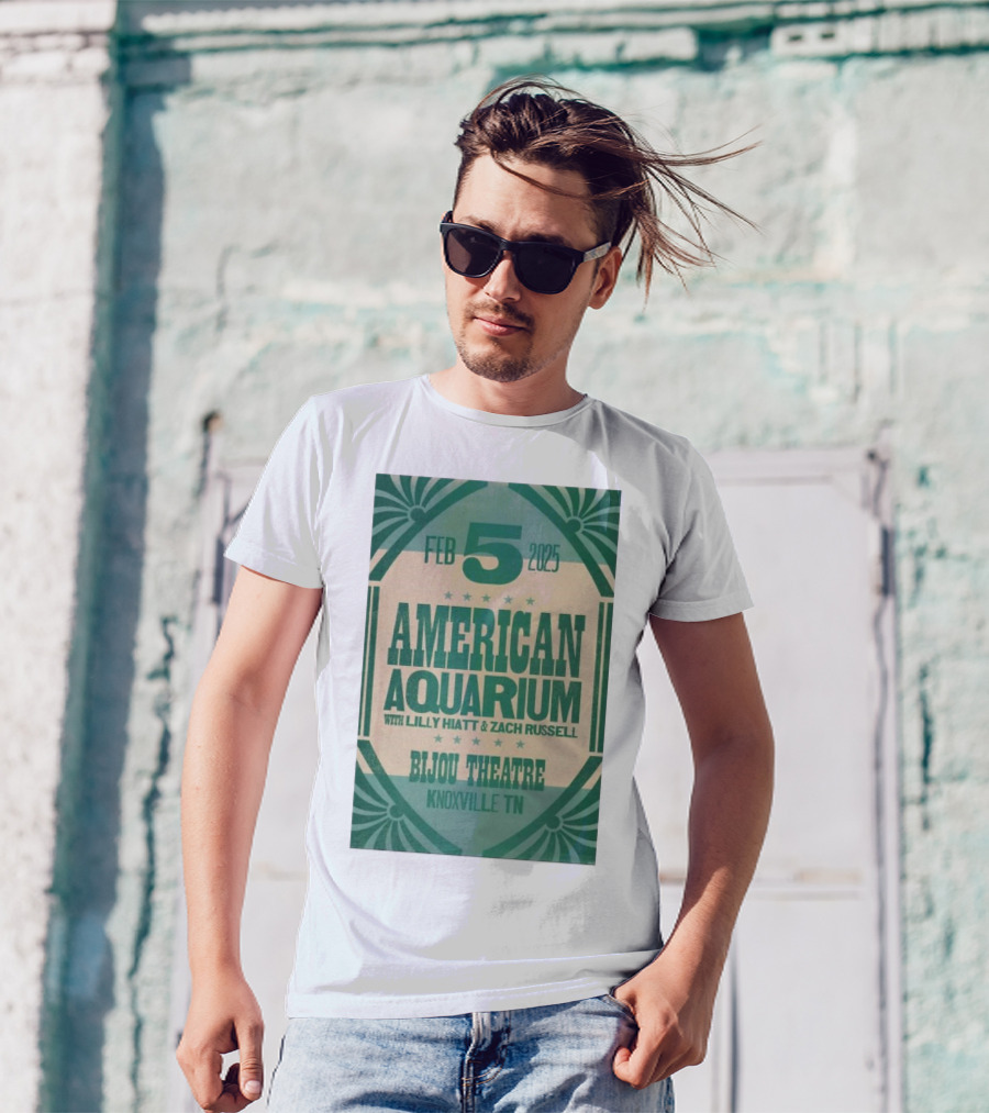 American Aquarium With Lilly Hiatt And Zach Russell Feb 5 2025 Bijou Theatre Knoxville TN T-Shirt