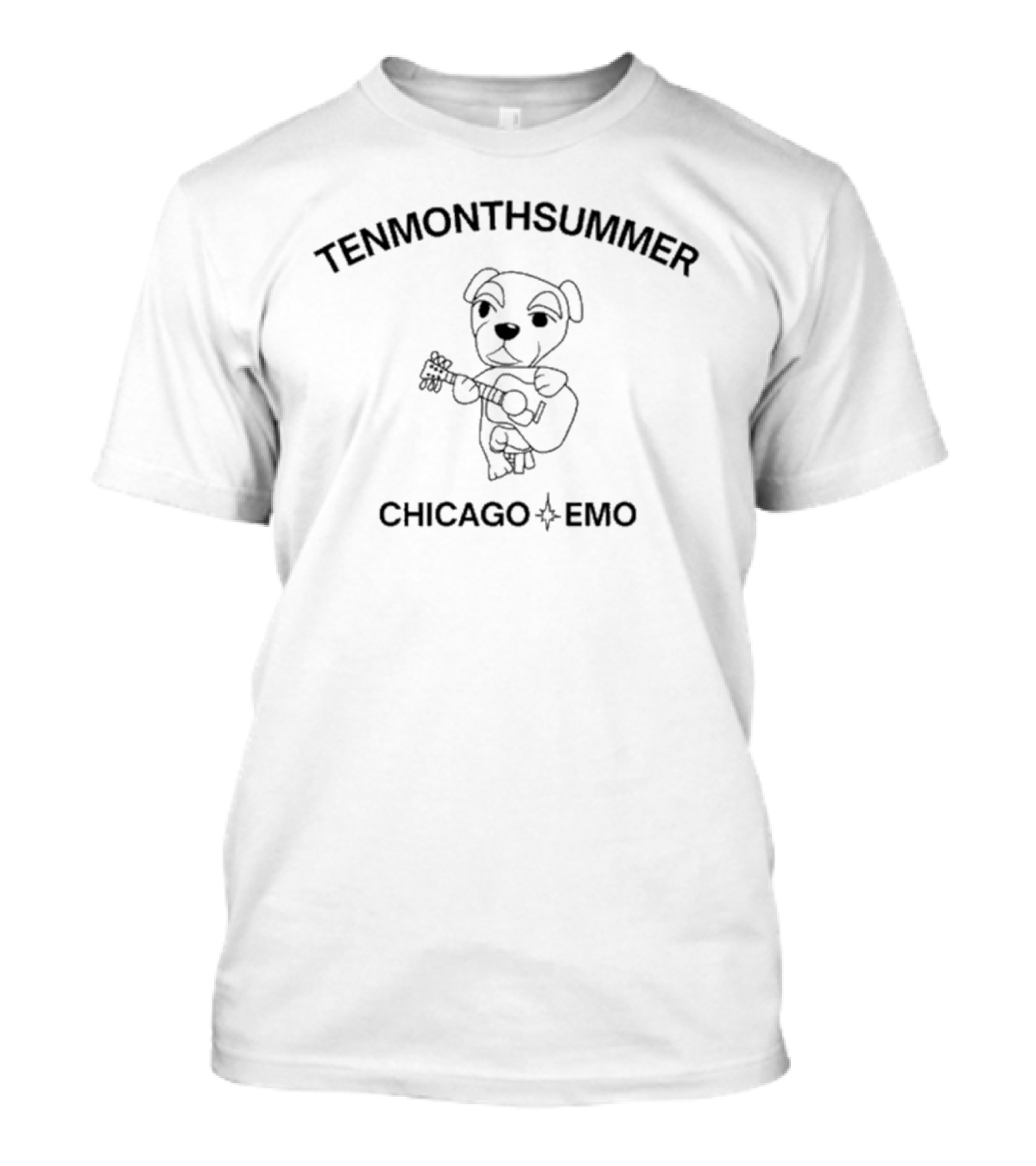 Tenmonthsummer Chicago Emo Guitar Dog T-Shirt 