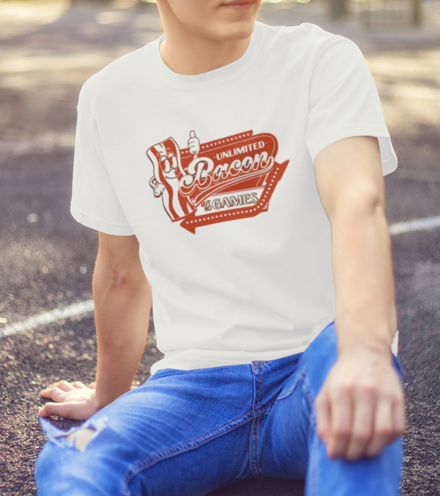 Chuckle Sandwich Unlimited Bacon But No Games T-Shirt