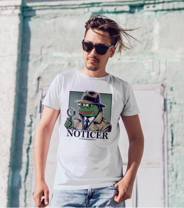 Noticer Forbidden Clothes Pepe Detective Magnifying Glass T-Shirt
