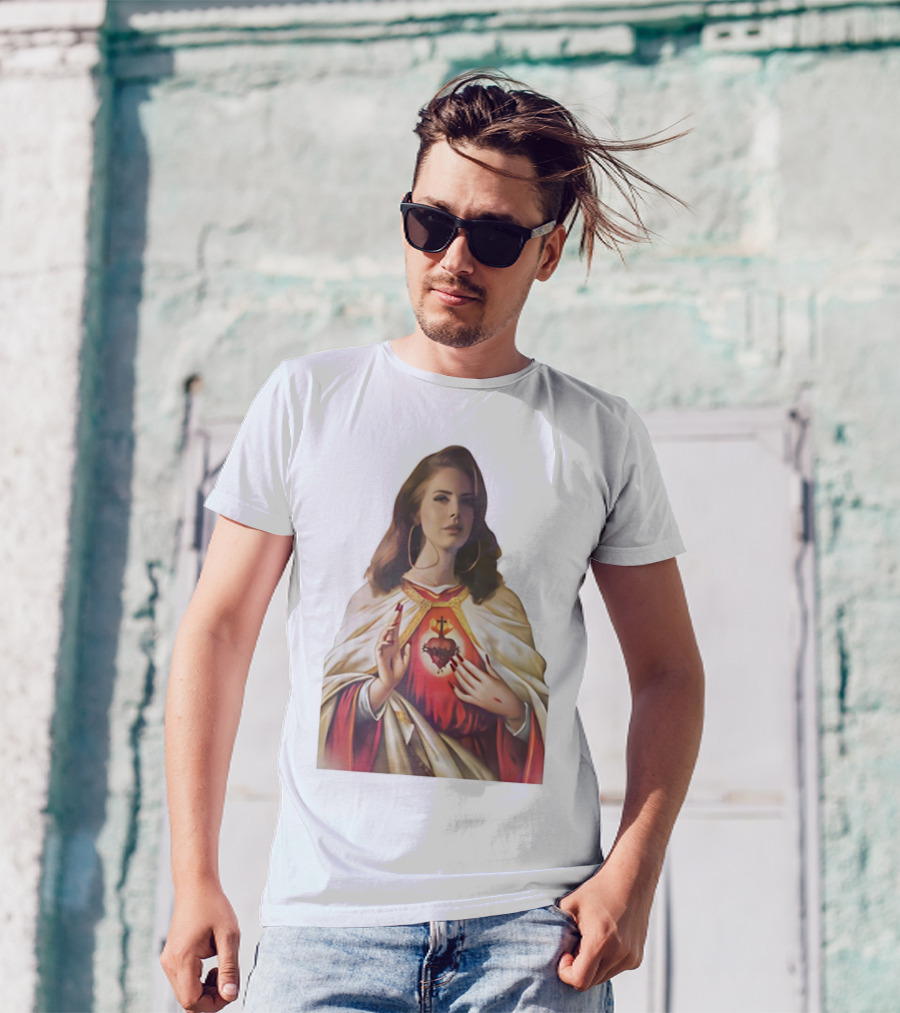 Jesus Lana Del Rey Sacred Heart Icon Image T-Shirt