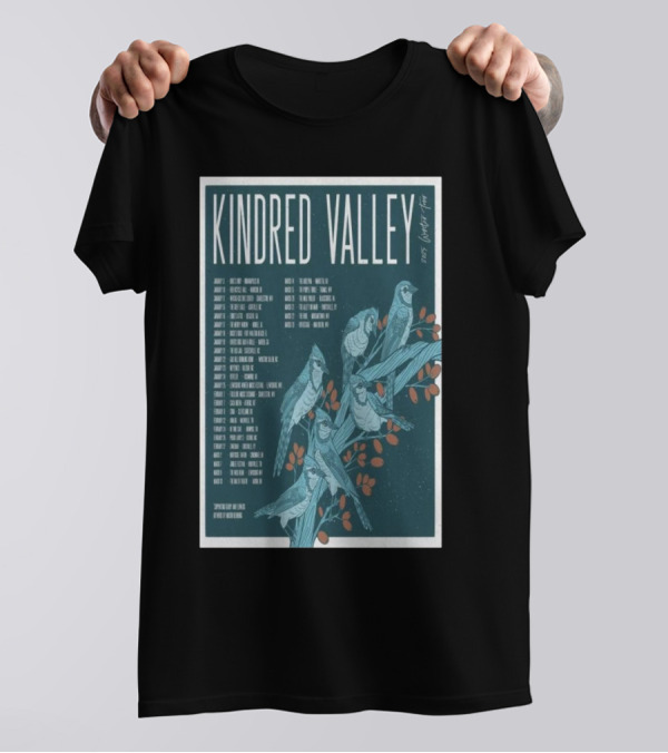 Kindred Valley 2025 Winter Tour Dates With Bird T-Shirt