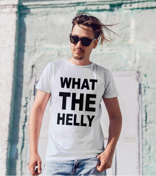 1 800 Wthelly Hotline Humor Statement Phone Graphic T-Shirt