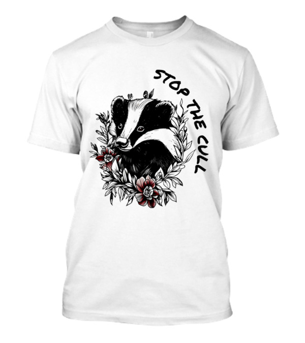 Badger Stop The Cull Floral Design T-Shirt