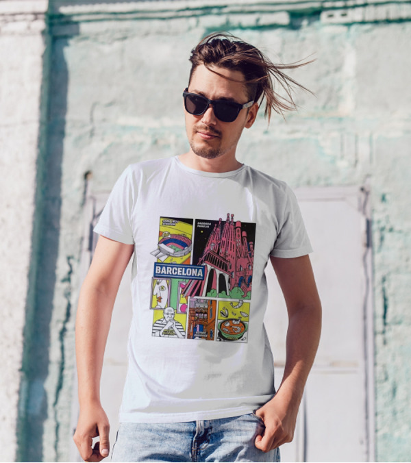 Barcelona Sagrada Familia Camp Nou Museu Picasso Gothic Quarter Paella T-Shirt