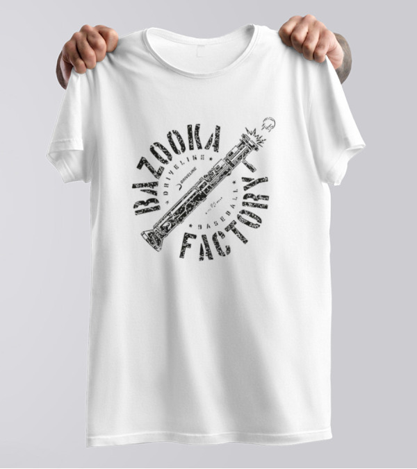 Bazooka Factory Driveline Baseball Bat Illustration T-Shirt