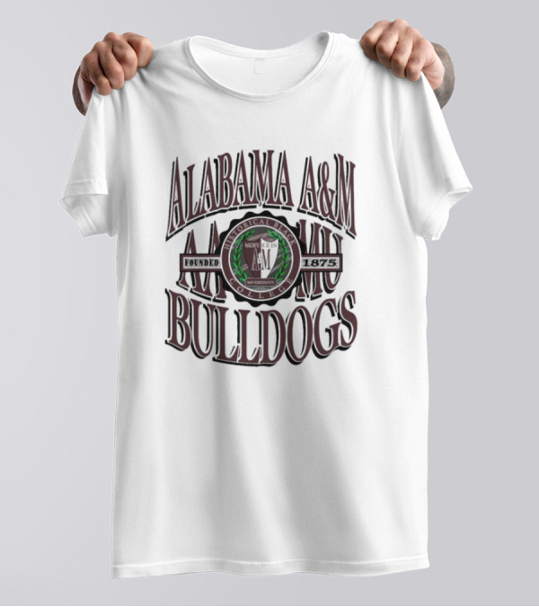 Alabama A&M Bulldogs Founded 1875 Historical Black College Emblem And Crest T-Shirt