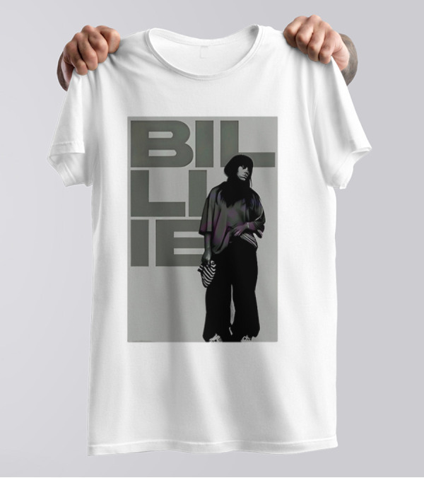 Billie Eilish Striped Bag Monochrome Fashion T-Shirt