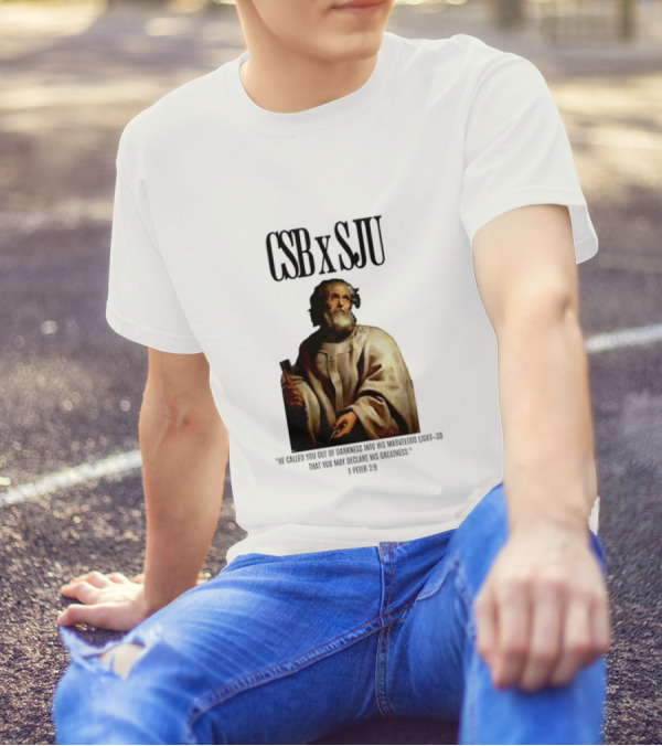CSB SJU He Called You Out Of Darkness Into His Marvelous Light Saint Peter Painting T-Shirt