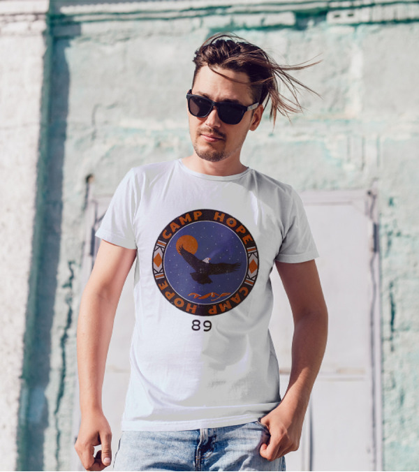 Camp Hope Circle 89 Eagle And Sun Design T-Shirt