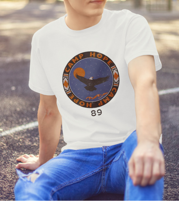 Camp Hope Circle 89 Eagle And Sun Design T-Shirt
