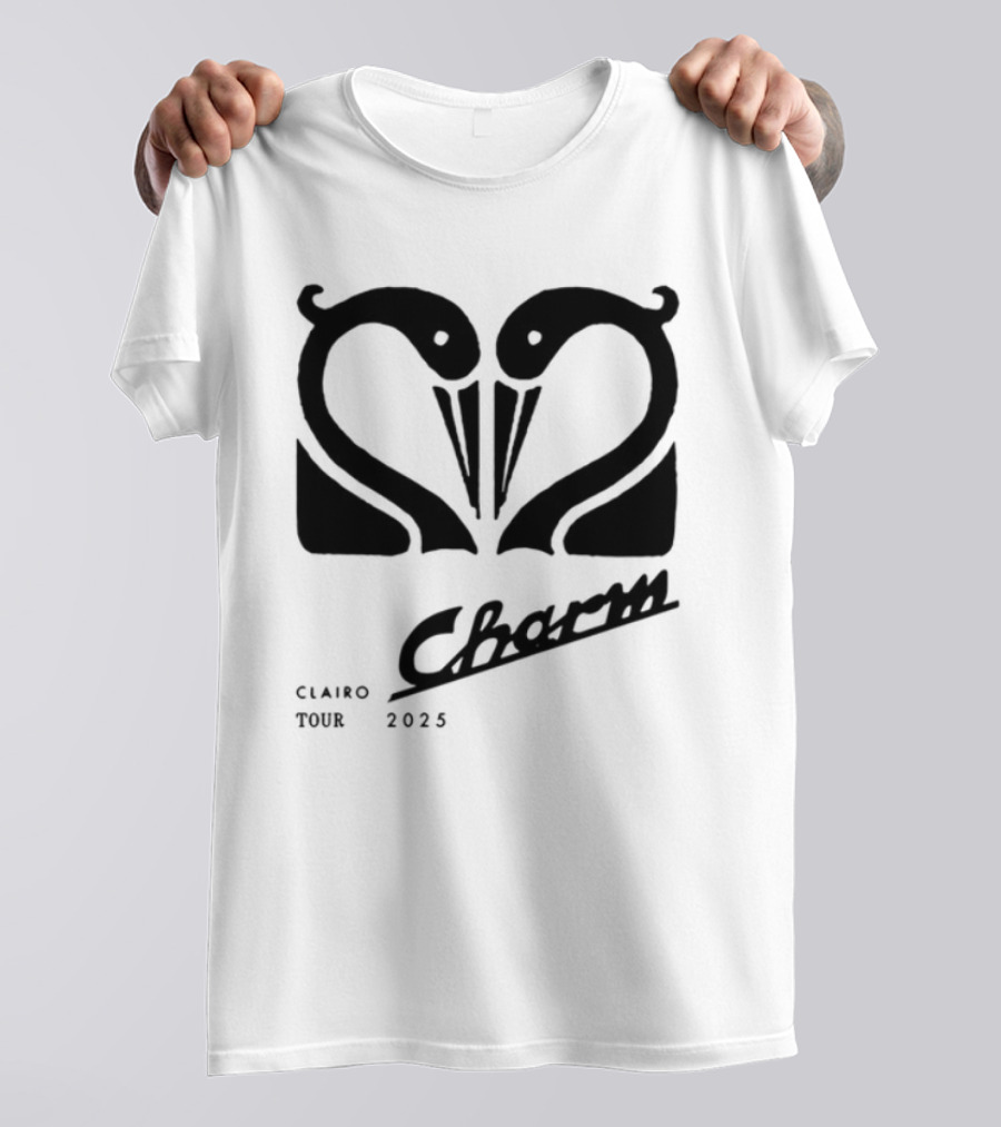 Clairo Charm Swan Europe Tour 2023 Vintage Style Graphic T-Shirt