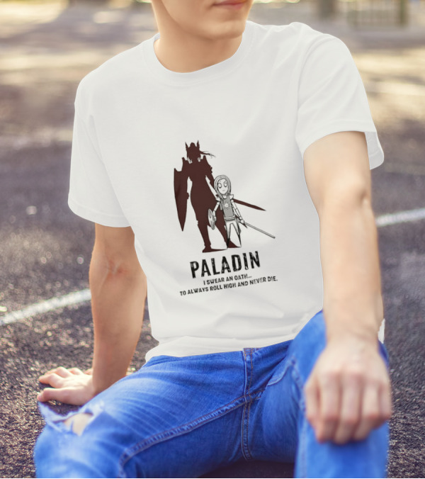 Dungeons And Dragons Paladin Oath Always Roll High Never Die T-Shirt