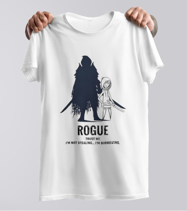 Dungeons And Dragons Rogue Trust Me I’m Not Stealing I’m Borrowing Silhouette T-Shirt