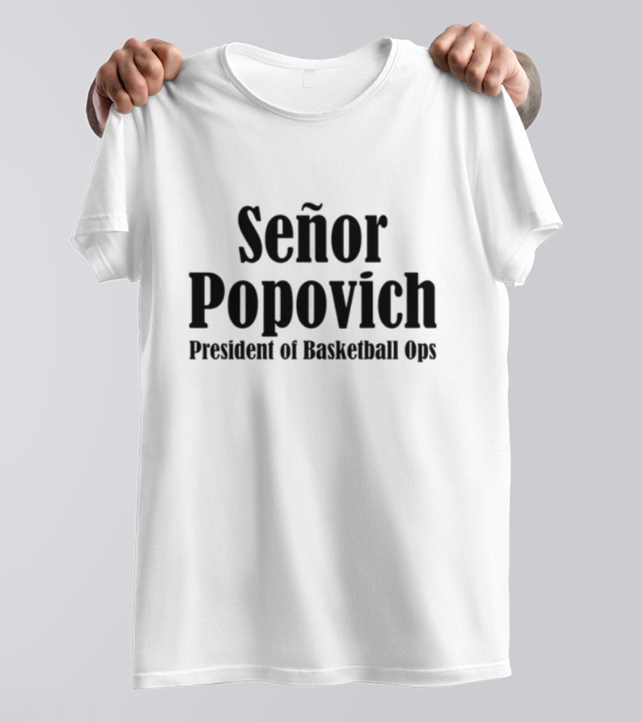 El Jefe Señor Popovich President Of Baseball Classic Retro Text T-Shirt