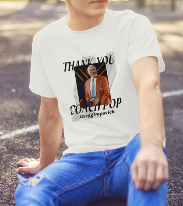 "Gregg Popovich Thank You Coach Pop Legacy Moment Basketball Achievement" T-Shirt