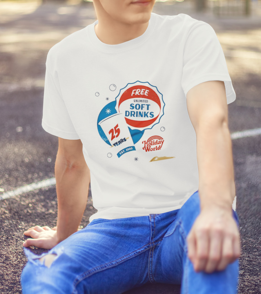 Holiday World 25th Anniversary Free Unlimited Soft Drinks T-Shirt