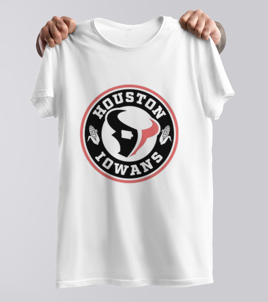 Houston Iowans Texan-Inspired Corn And Lone Star Imagery T-Shirt