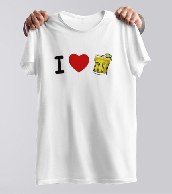 I Love Margarita Lime Cocktail T-Shirt
