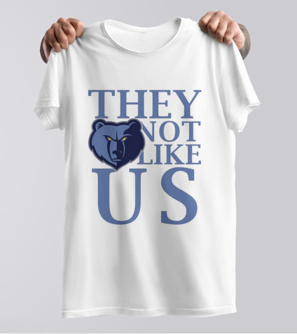 Memphis Grizzlies They Not Like Us Bear Head Emblem T-Shirt