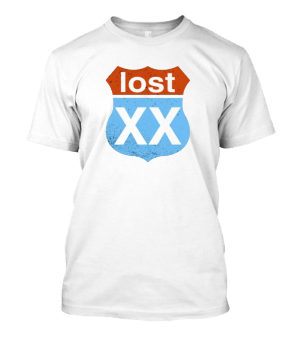 Lost XX Route Shield Mgk Wearing T-Shirt