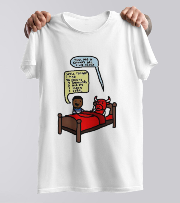 Minnesota Timberwolves Anthony Davis Spooky Bedtime Story 49 Points 9 Rebounds 3 Assists 1 Block 1 Steal T-Shirt