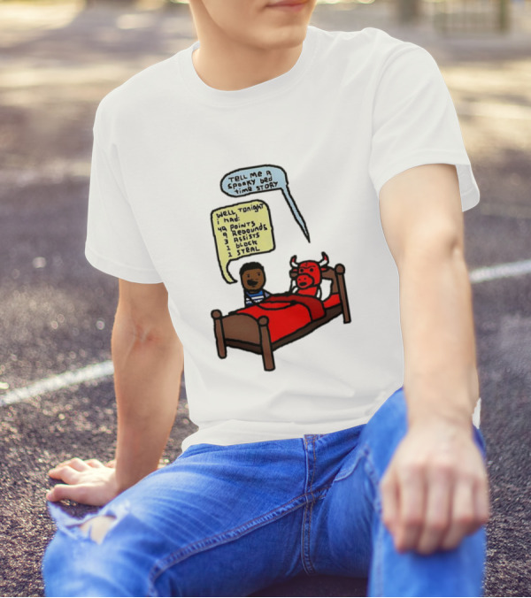 Minnesota Timberwolves Anthony Davis Spooky Bedtime Story 49 Points 9 Rebounds 3 Assists 1 Block 1 Steal T-Shirt