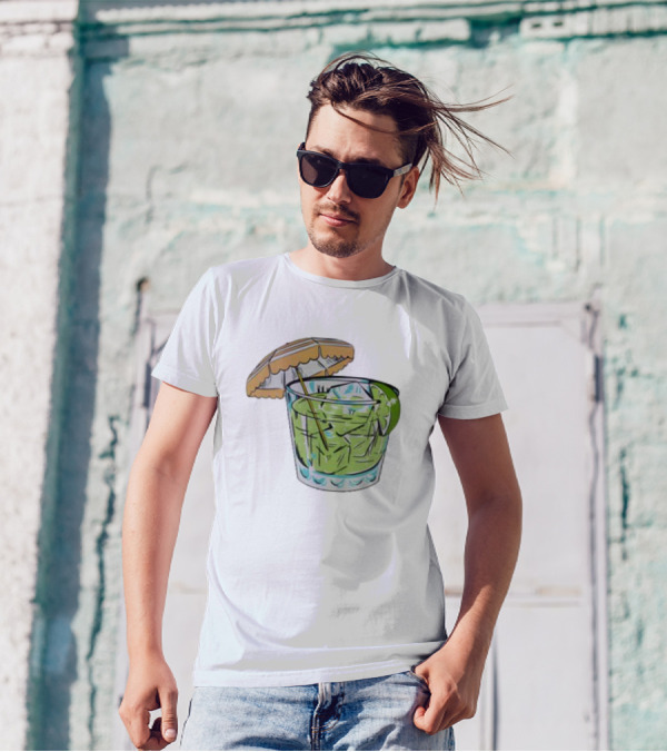 Margarita 818 Tequila Tropical Drink Umbrella Lime T-Shirt