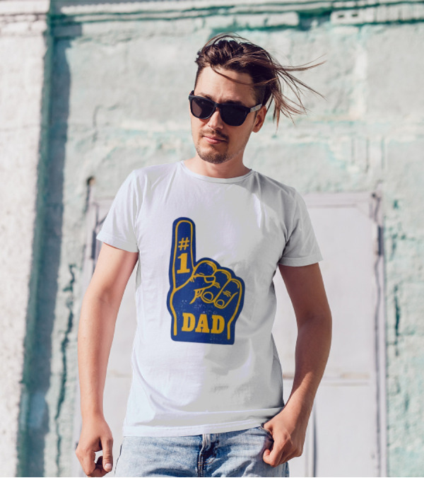 #1 Dad Foam Finger Sports Fan Tribute T-Shirt