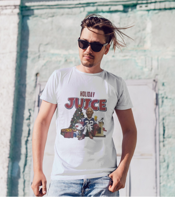 Holiday Juice 32 Christmas Football Theme T-Shirt