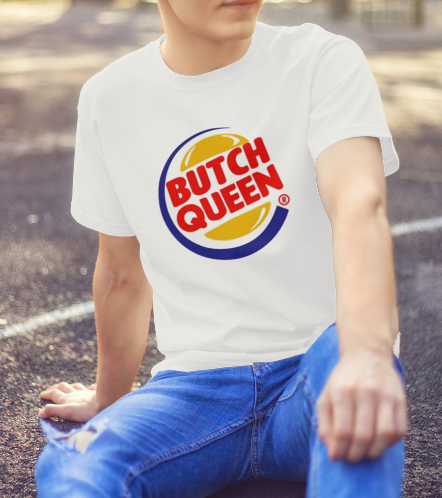 Rickhoeins Butch Queen Retro Fast Food Logo Style T-Shirt