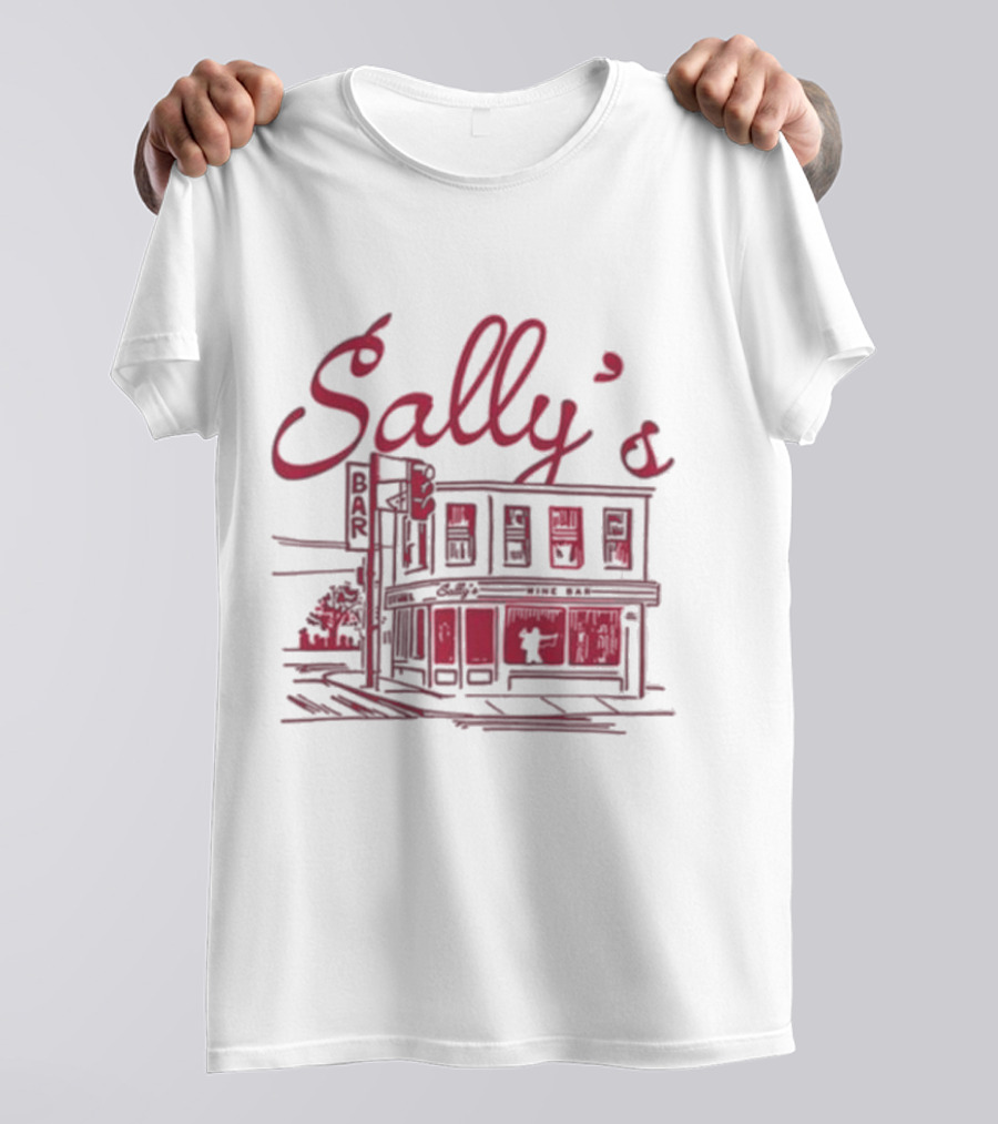 Sally’s Wine Bar Sketch Illustration T-Shirt