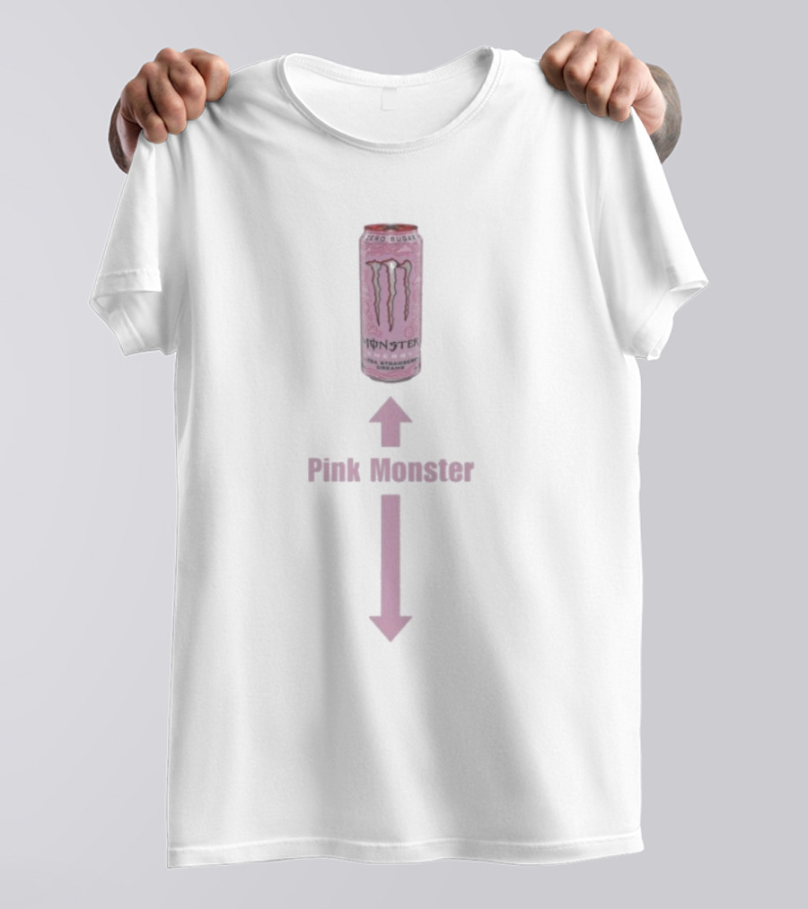 Monster Energy Zero Sugar Pink Can Vertical Alignment T-Shirt
